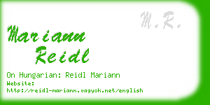 mariann reidl business card